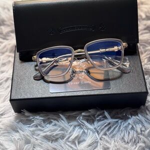 Chrome Hearts Silver and Blue Sunglasses
